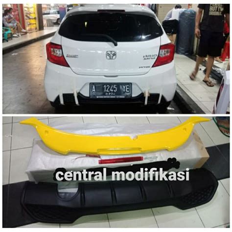 Jual Diffuser Dan Spoiler Honda All New Brio 2018 2019 Model RS