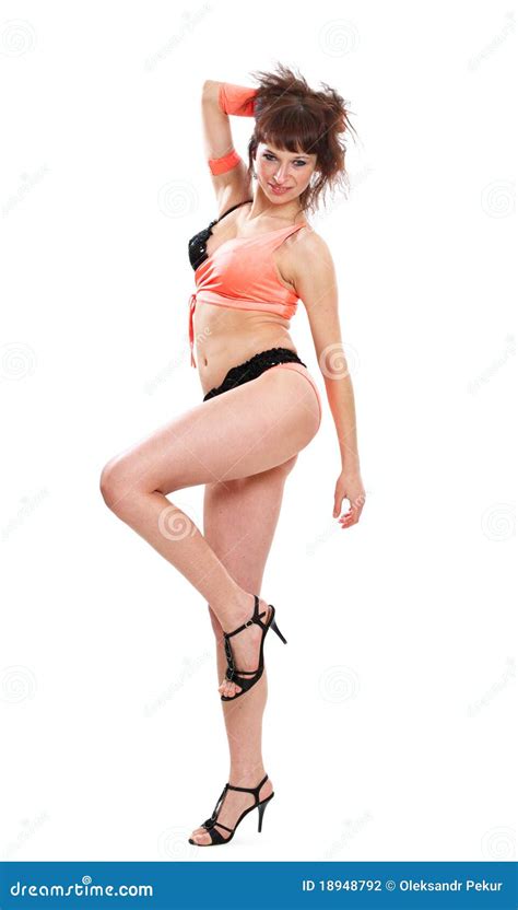 Go Go Dance Woman In Bikini Stock Photo Image Of Striptease Point 18948792