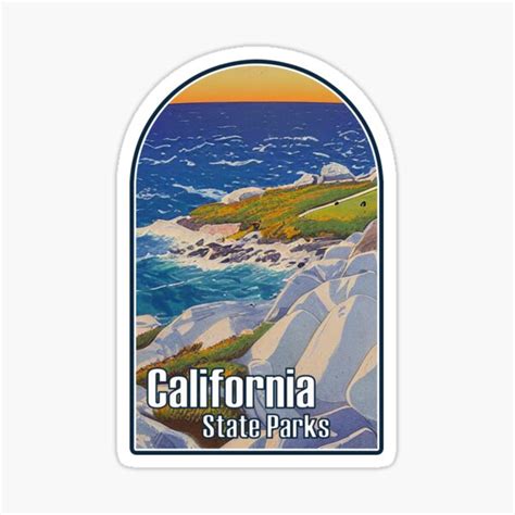 California State Parks Illustration Sticker For Sale By Dzzt Redbubble