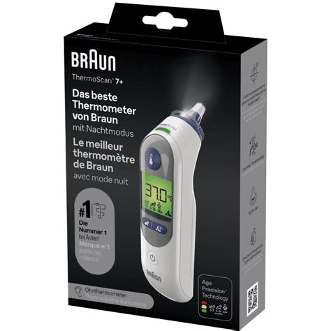 Braun Thermoscan 7 Infrared Ear Thermometer With Night Mode - Model ...