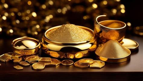 gold items  textures highlighting luxury   premium ai