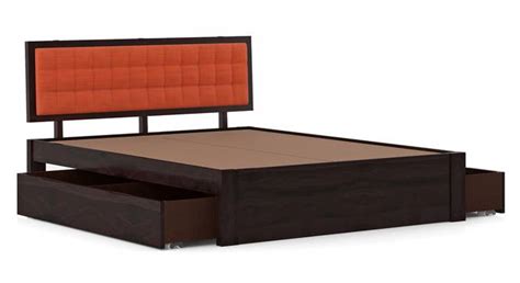 Florence Solid Wood King Size Box Storage Bed In Teak Finish Urban Ladder