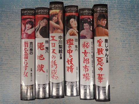 【傷や汚れあり】vhs にっかつロマンコレクション 6巻一括 「マル秘女郎市場」ほか 泉じゅん 谷ナオミ 片桐夕子の落札情報詳細 ヤフオク