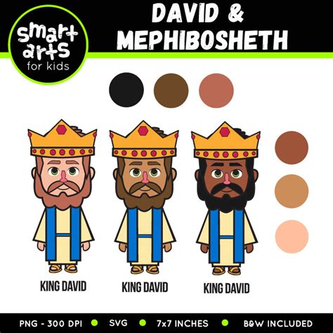 David and Mephibosheth - Educational Clip Arts and Bible Stories