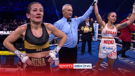 Nina Hughes V Cherneka Johnson Moment Ring Announcer Declares Wrong Winner Boxing News Sky