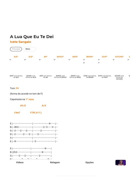 A Lua Que Eu Te Dei Cifra - A Lua Que Eu Te Dei - Ivete Sangalo - CIFRA CLUB | PDF | Entretenimento ...