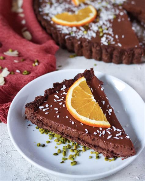 Vegane Schoko Tarte Mit Orange Einfach Und Lecker