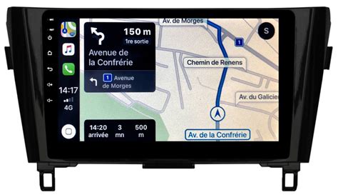 Autoradio Tactile GPS Android Et Carplay Nissan Qashqai X Trail