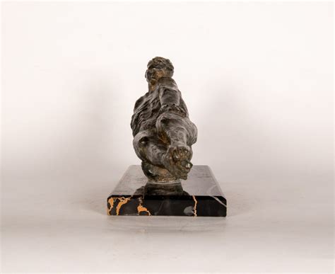 Reclining Bronze Male Nude On Marble Base Inventory WOLFS Fine Paintings And Sculpture