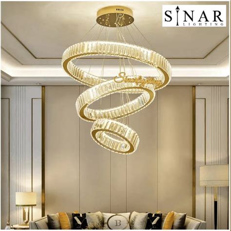 Jual Lampu Gantung Modern Kristal Cincin Ring Led Di Lapak Sinar