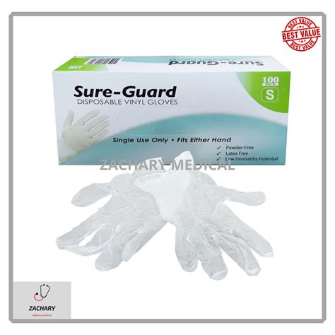 Sure Guard Vinyl Gloves Pcs Per Box Lazada Ph