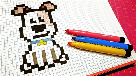 Handmade Pixel Art - How To Draw a Dog #pixelart