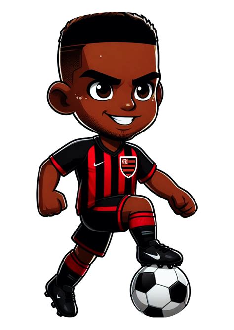 Jogador Flamengo Desenho Png - Jogador de futebol flamengo desenho fundo transparente png | Boneco do ...
