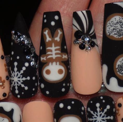 Sydney Petty On Instagram Christmasnails Gothchristmasnails