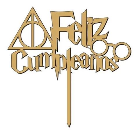 Letrero Para Pastel Cake Topper Happy Birthday Harry Potter