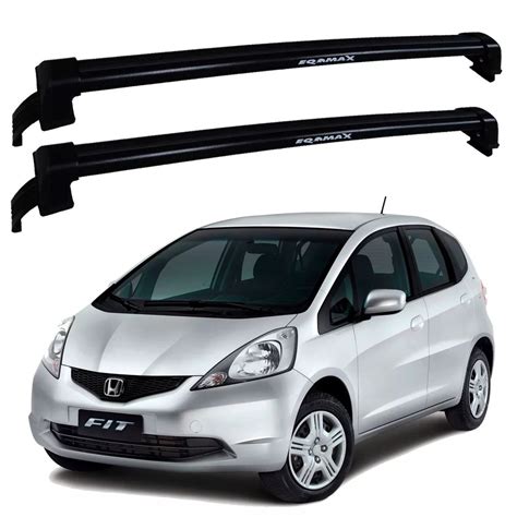 Rack Teto Honda Fit 2009 Até 2014 Eqmax New Wave Preto Submarino