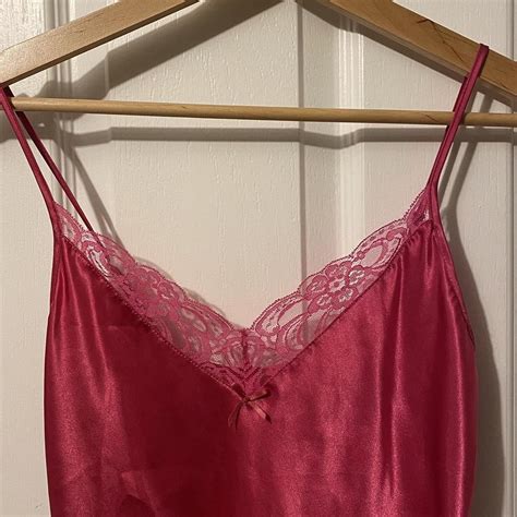 Gorgeous Hot Pink Vintage Slip Dress With Beautiful Depop