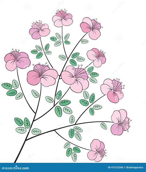 pretty colorful flower  art stock vector illustration  colorful