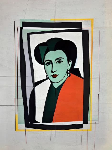 Premium Photo Retro Woman Portrait Collage Artistic Face Artwork