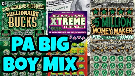 Pa Lottery 5 Million Money Maker Xtreme Tripler Millionaire Bucks