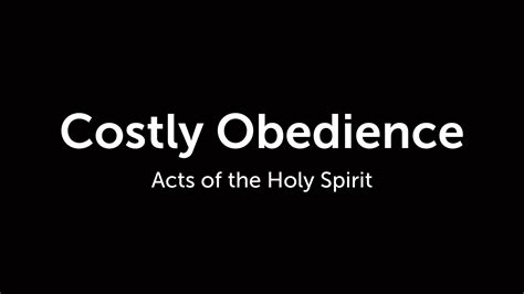 Costly Obedience Logos Sermons