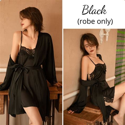 Vintage Lace Ice Silk Satin Babydoll Dress Sexy Lingerie Sleepwear Nightwear Pyjamas Ms