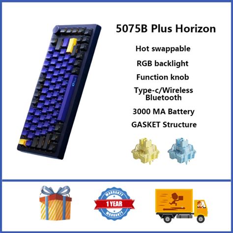 Akko 5075b Plus Horizon Wireless Mechanical Keyboard 75 GASKET Structure Hot Swappable RGB OEM