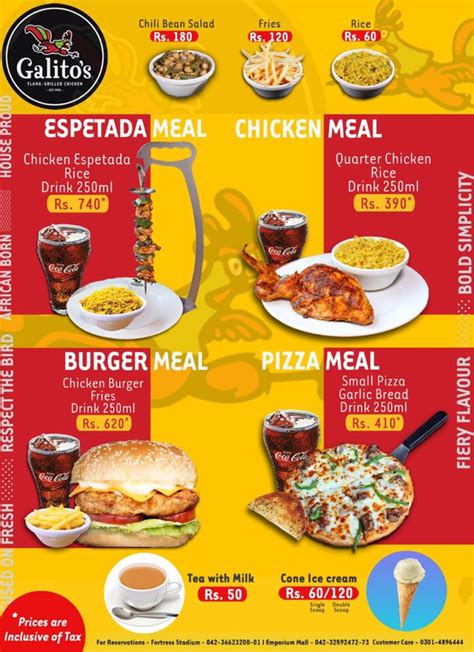 Galitos Menu With Updated Prices In South Africa 2024