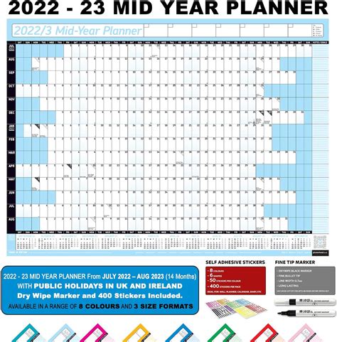 Buy Plannerhead 2022 23 Mid Year Laminated Year Yearly Annual Office