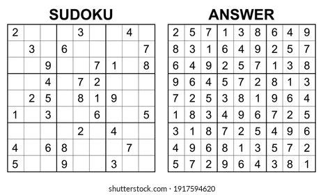 Easy Sudoku Printable With Answers