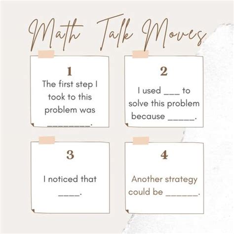 Math Math Talk Moves By That Singaporean Teacher Tpt