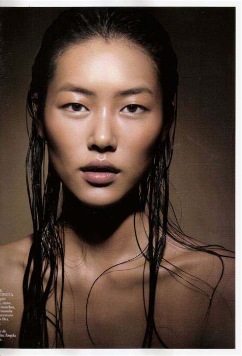Liu Wen Water Shoot Photography Naked Face Natural Beauty Nakedface Wet Look Hair Wet