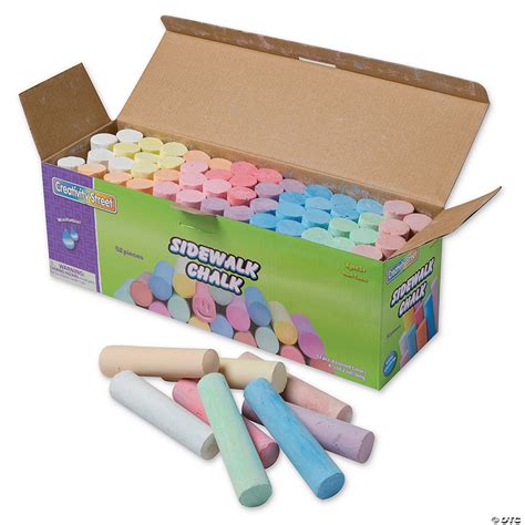 Assorted Bright Colors Sidewalk Chalk 52 Pc Oriental Trading