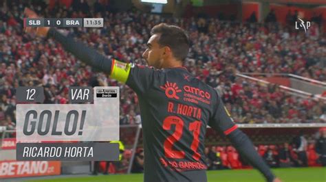 Goal Golo Ricardo Horta Benfica Sc Braga Liga