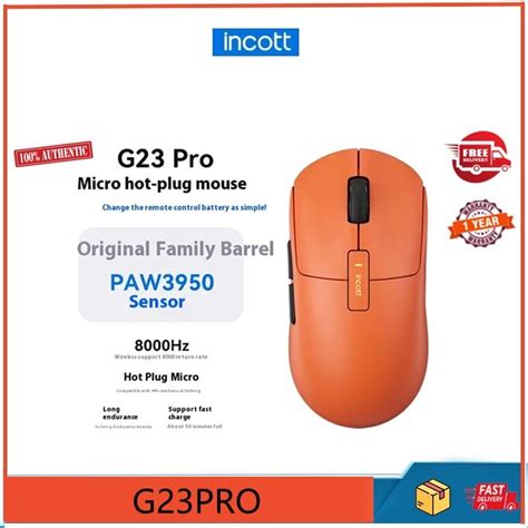 Ironcat G23 Pro Wireless Mouse 8K Dual Mode Fast Hot Swappable Charging PAW3950 Sensor