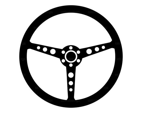 Steering Wheel Icon Svg Png Eps Pdf Clipart Vector Etsy