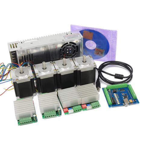 Buy Nema23 CNC 4 Axis Stepper Motor Kit 270oz In 76mm 3A TB6600 Driver