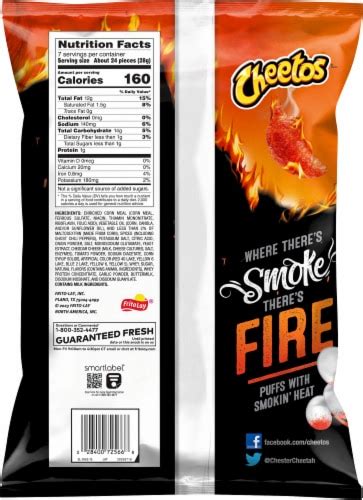 Cheetos Flamin Hot Ghost Pepper Puffs 7 Oz Frys Food Stores