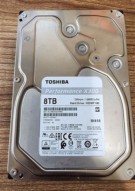 Used Toshiba Performance X300 - HDWF180UZSVA - 8TB - 3.5\" - SATA ...
