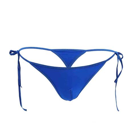 Xmmswdla Mens Sexy Ice Silk Bikini Tie Side G String T Back Thongs