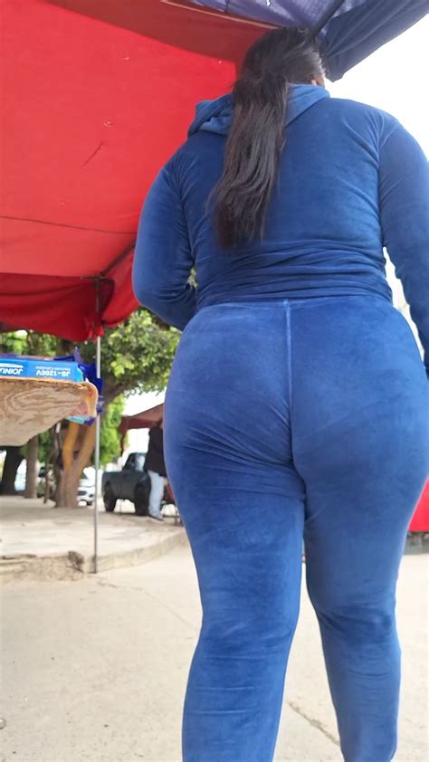 Hungry Chubby Latina Camel Toe In All Blue Pans Hard VPL Oc Spandex Leggings Yoga Pants