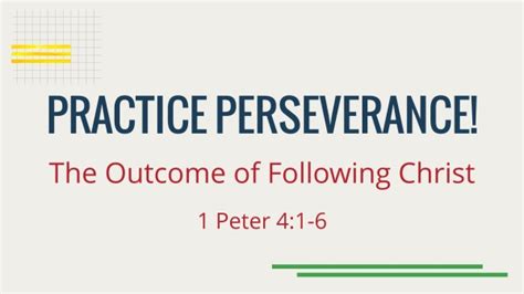 Practice Perseverance Faithlife Sermons