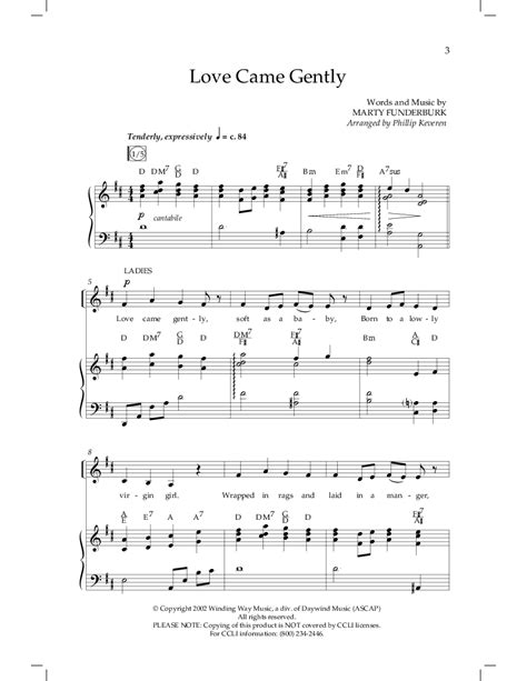 Love Came Gently Satb By Marty Funderburk J W Pepper Sheet Music