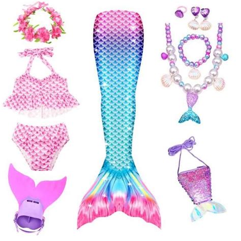 Pièces Maillot de Bain Princesse Queues de Sirène Mermaid Bikini Maillots de Bain Costume