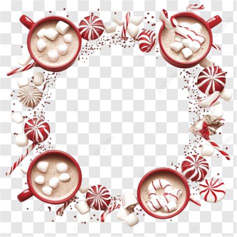 Holiday Peppermint Hot Chocolate Frame For Christmas Holiday