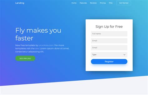 Шаблоны Html Landing Pages