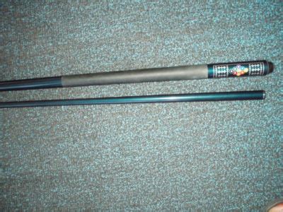 cuetec excalibur pool cue stick  ball rack design blue