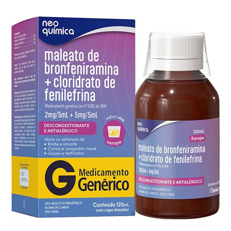 Maleato De Bronfeniramina E Cloridrato De Fenilefrina