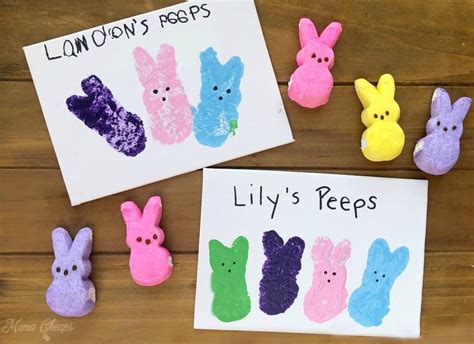 Diy Peeps Paintings Easter Craft For Kids Mama Cheaps® Spring