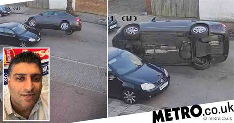 Skoda Driver Manages To Flip His Car By Hitting Parked Vehicle On Empty